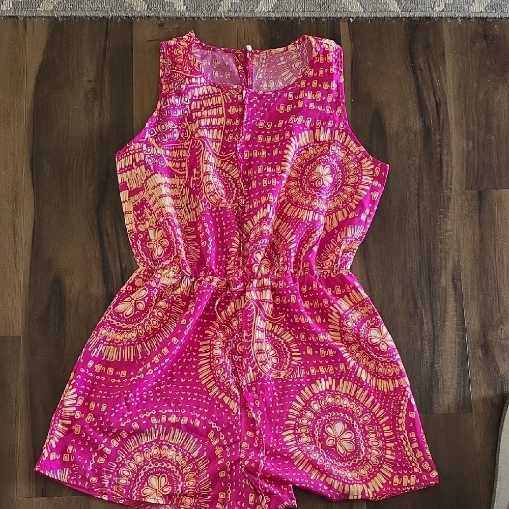 Pink and Orange Romper